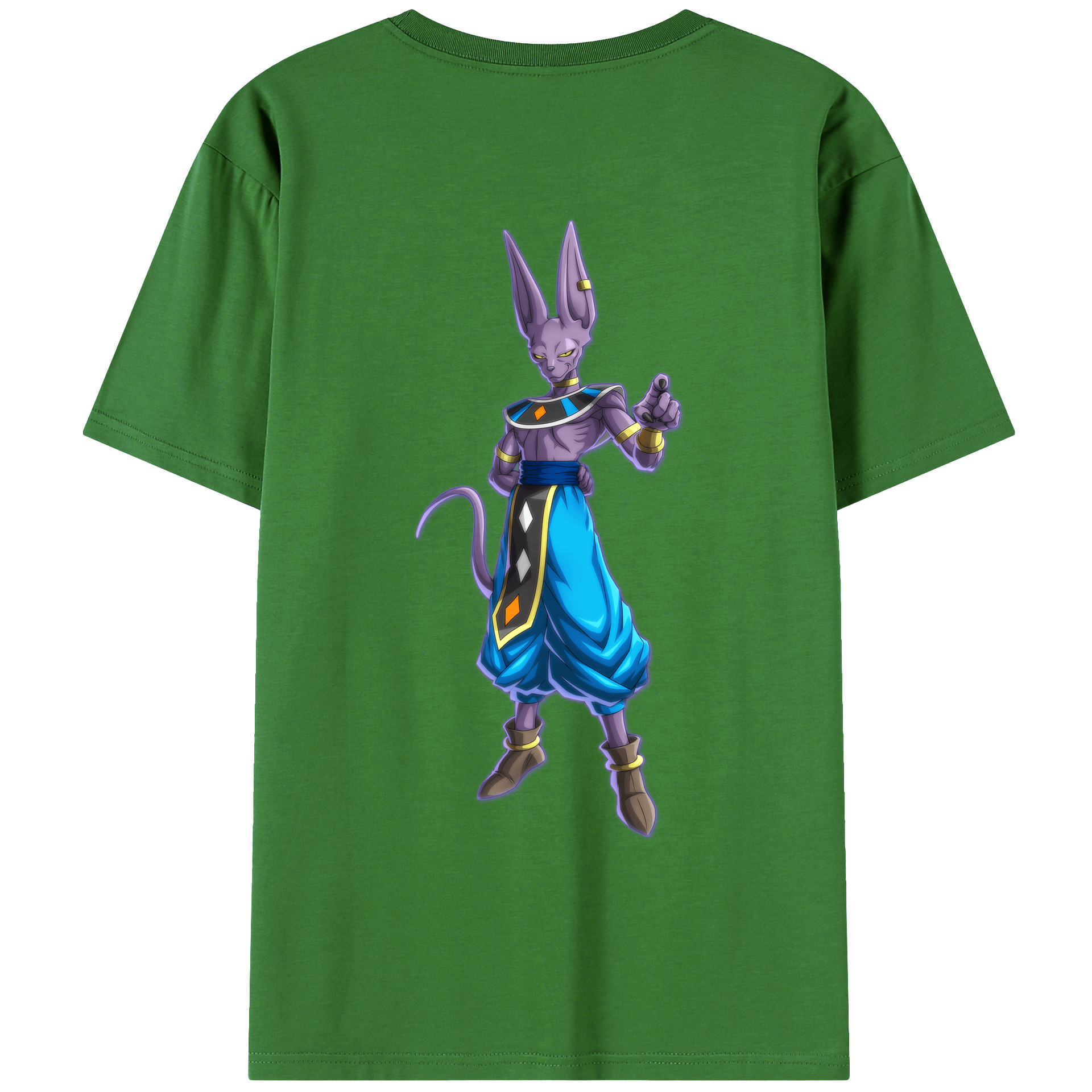 （画像用） ドラゴンボール ビルス 破壊神ビルス DRAGON BALL Beerus Birusu レディース半袖Tシャツ(バックプリント)